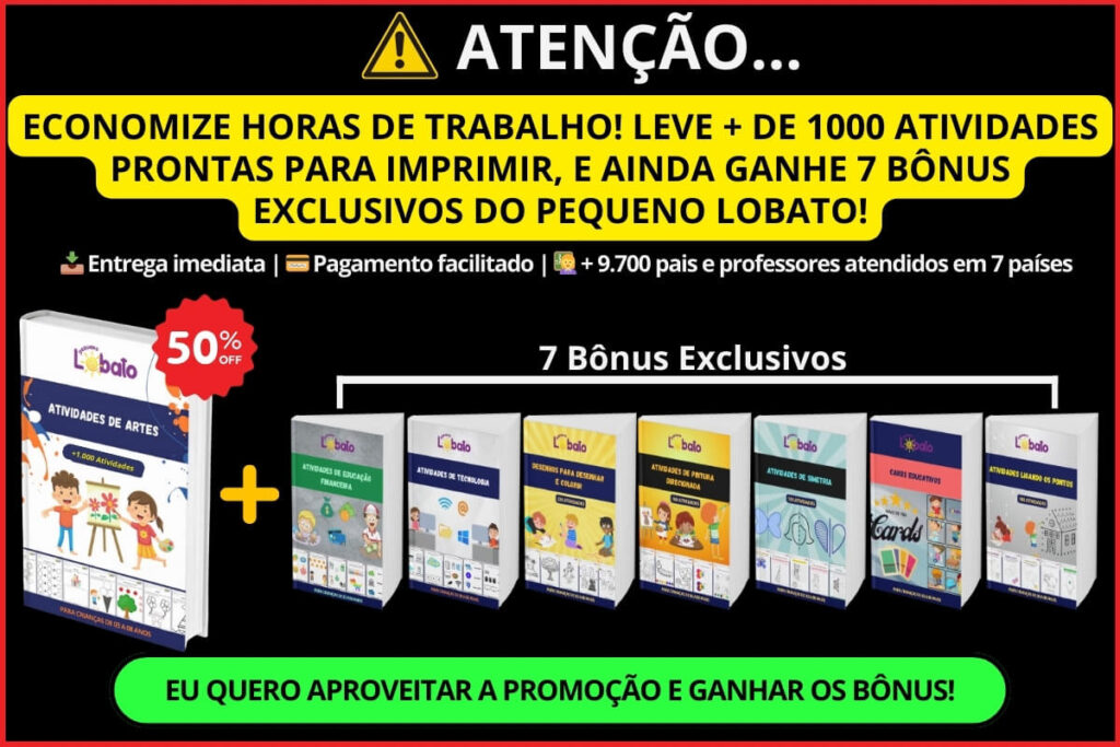 Pop Up MATERIAL COMPLETO DE ATIVIDADES DE ARTES PARA CRIANÇAS