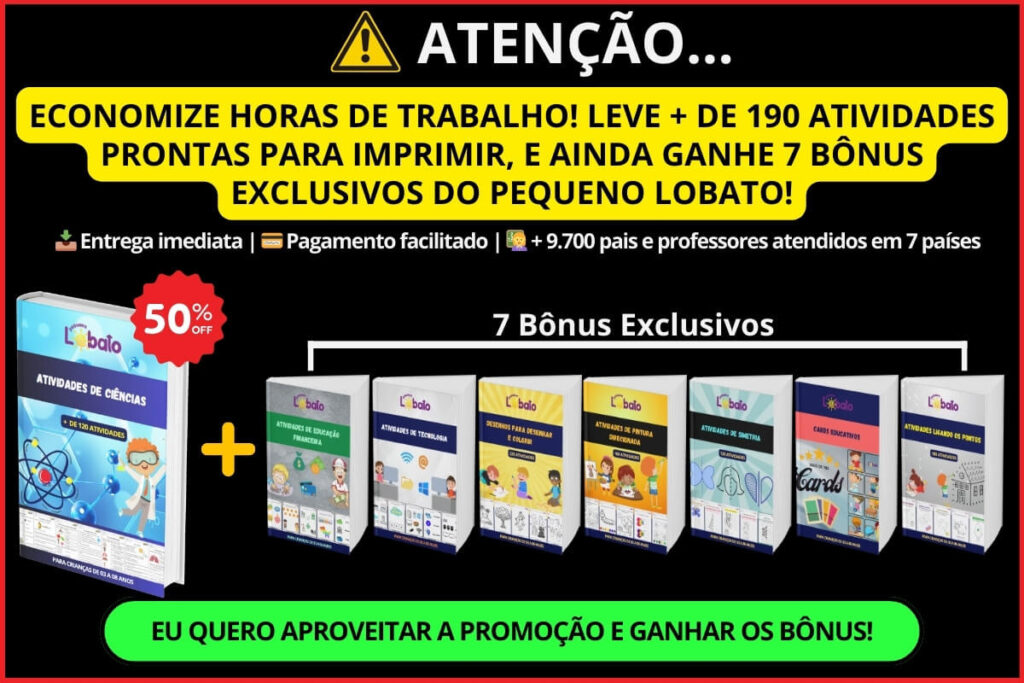 Pop Up MATERIAL COMPLETO DE ATIVIDADES DE CIÊNCIAS PARA CRIANÇAS