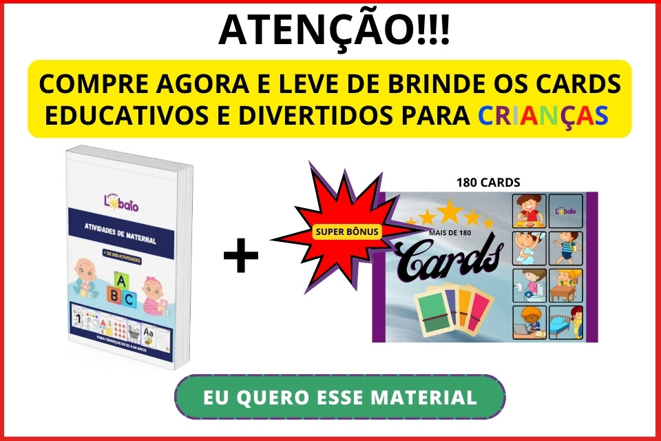 Atividades para Berçário e Maternal com Cards