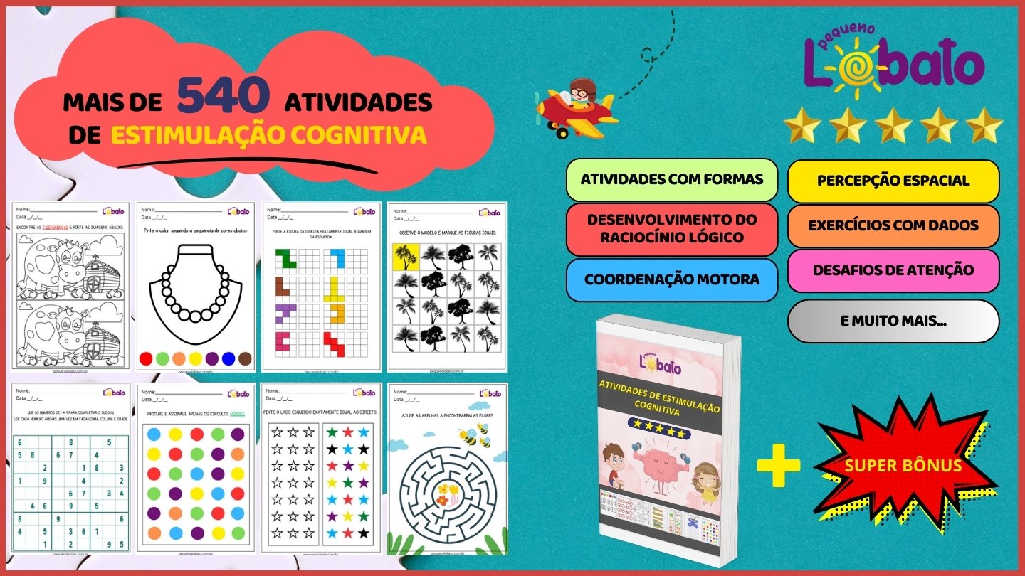 540 Atividades de Estimulação Cognitiva para Imprimir