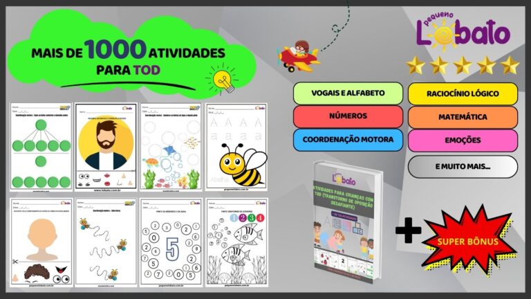 ATIVIDADES PARA ALUNOS COM TOD (TRANSTORNO DE OPOSIÇÃO DESAFIANTE) PARA IMPRIMIR