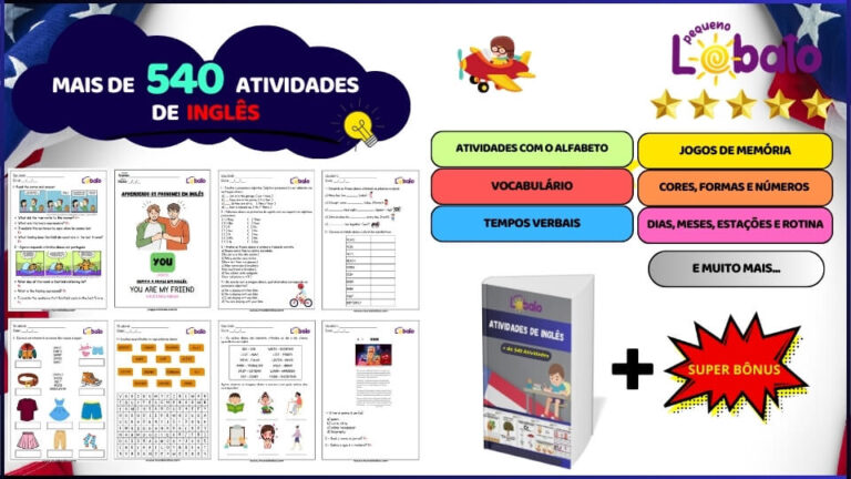 Atividades de Inglês para Imprimir