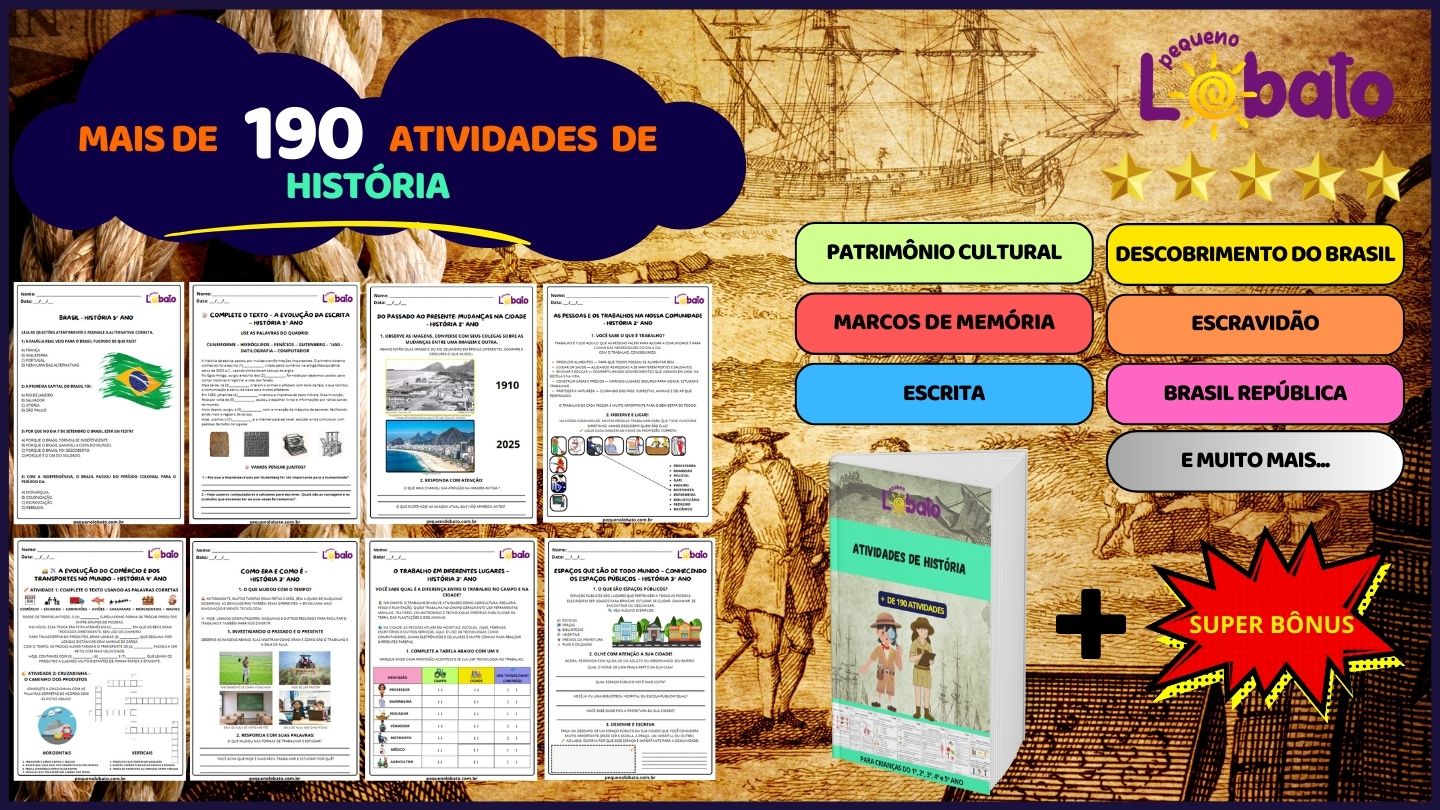 Atividades de história Pequeno Lobato