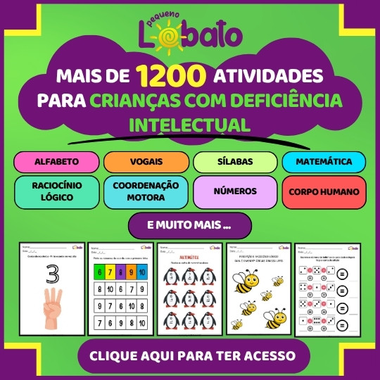 ATIVIDADES PARA CRIANÇAS COM DEFICIÊNCIA INTELECTUAL