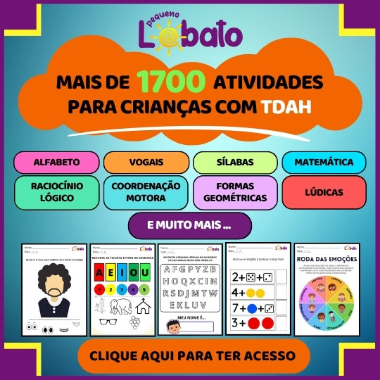 ATIVIDADES PARA CRIANÇAS COM TDAH