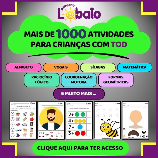 ATIVIDADES PARA CRIANÇAS COM TOD