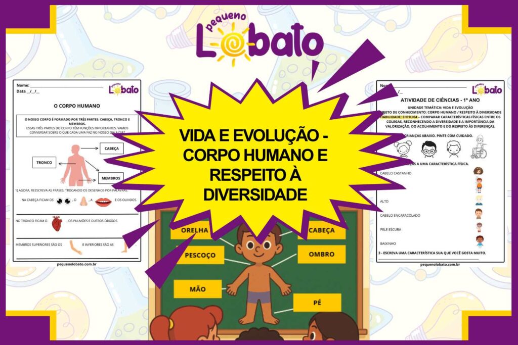Atividades de Ciências 1º Ano - Corpo Humano e Respeito à Diversidade