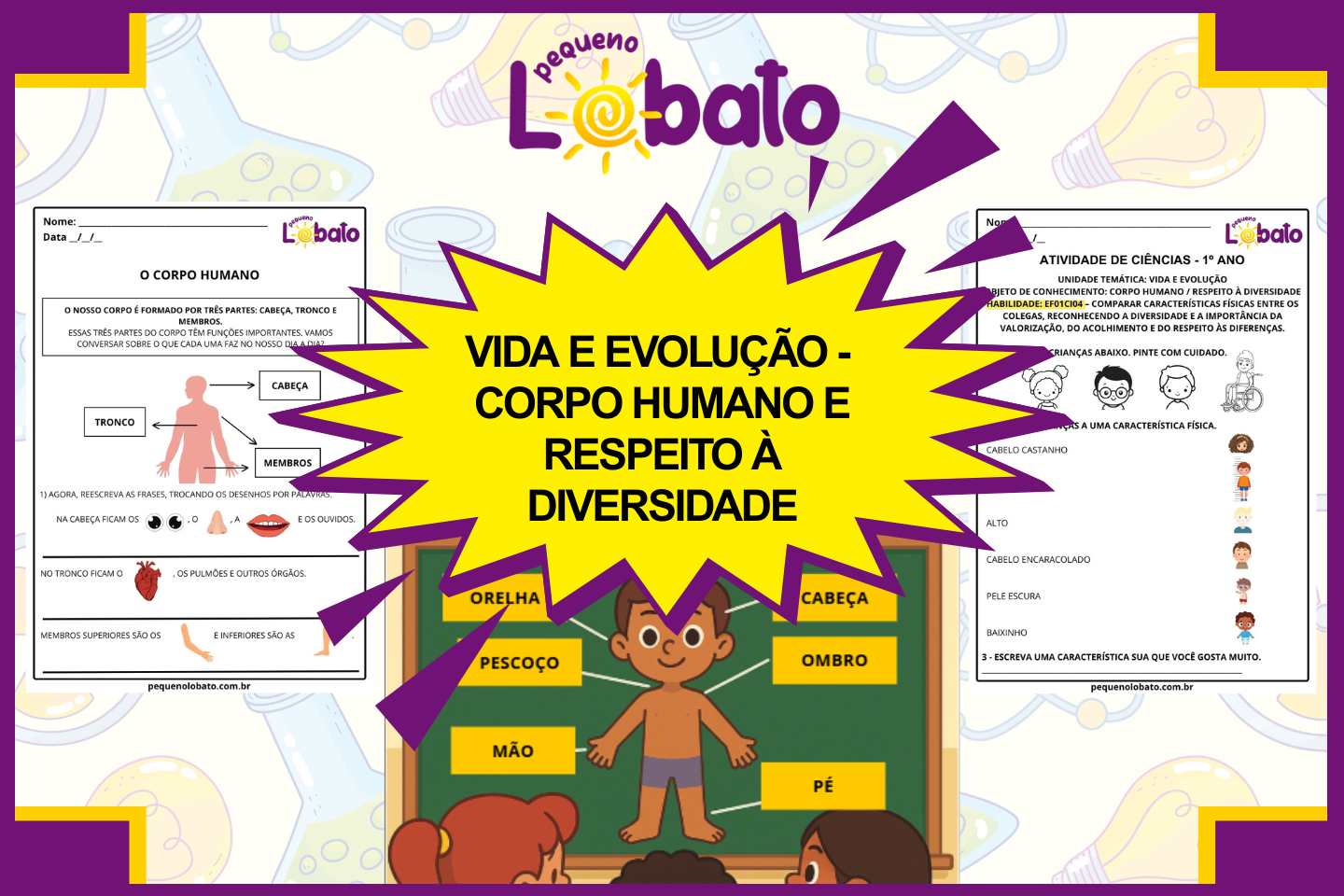 Atividades de Ciências 1º Ano - Corpo Humano e Respeito à Diversidade