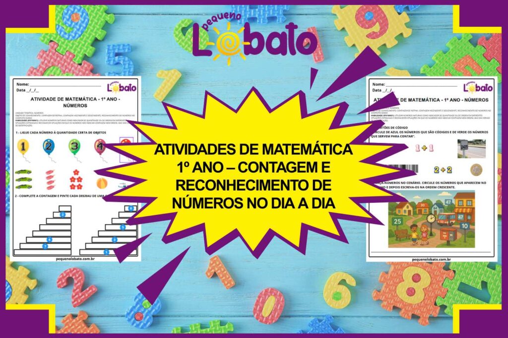 Atividades de matemática 1º Ano – Contagem e Reconhecimento de Números no Dia a Dia