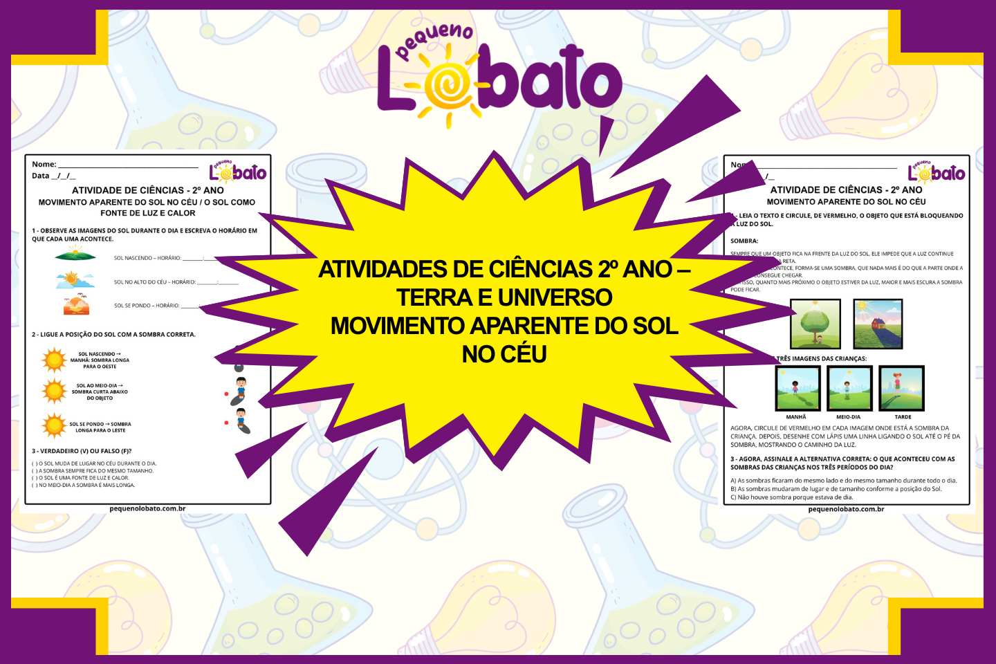 Atividades de Ciências 2º Ano – Movimento Aparente do Sol no Céu