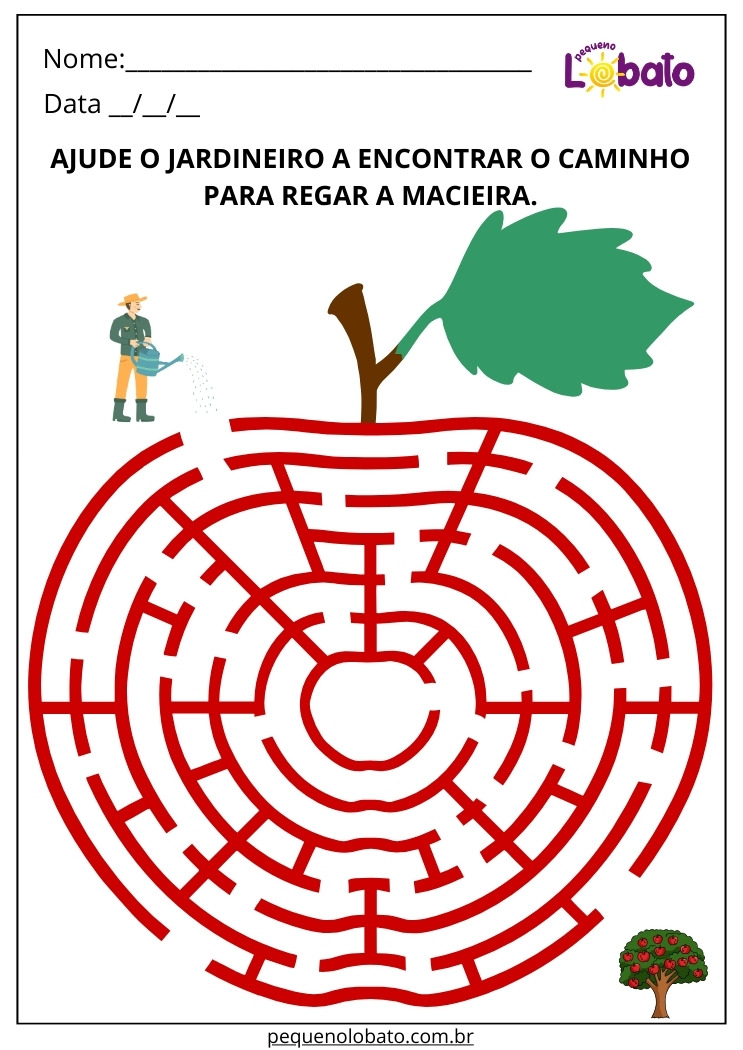 Atividade de Labirinto para Alunos com Autismo para Imprimir