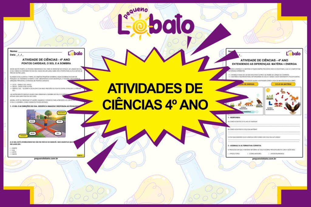 Atividades de Ciências 4º Ano para Imprimir