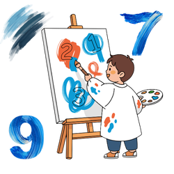 ATIVIDADES DE PINTURA, RECORTE E COLAGEM (MATEMÁTICA COM COORDENAÇÃO MOTORA)​