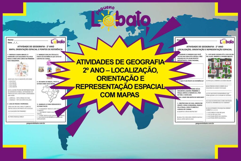 Atividades de Geografia 2º Ano – Localização, Orientação e Representação Espacial com Mapas segundo a BNCC
