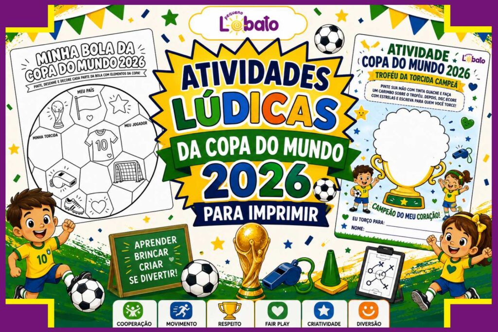 Atividades Lúdicas da Copa do Mundo 2026 para Imprimir