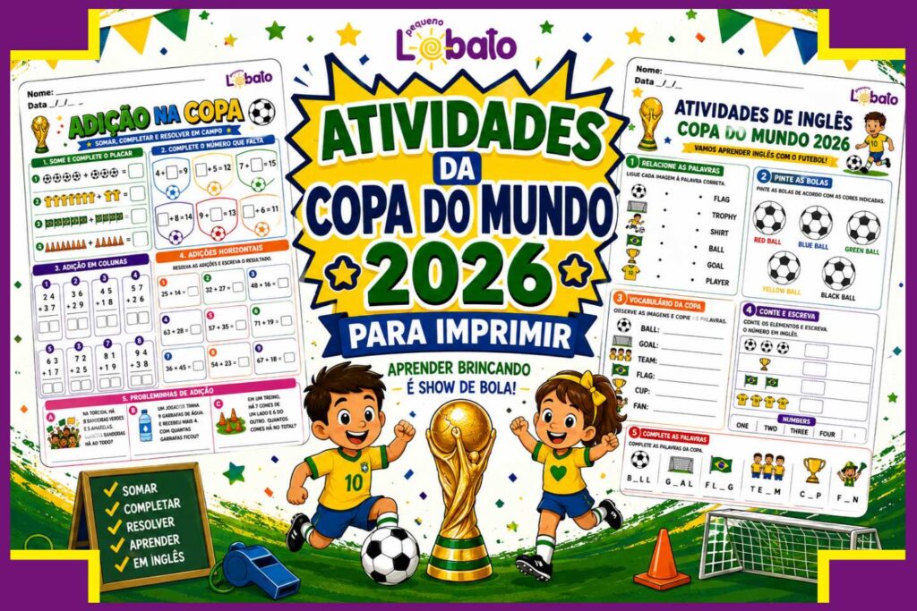 Atividades da Copa do Mundo 2026 para Imprimir