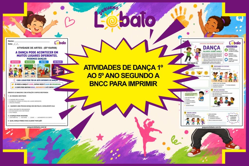 Atividades de Dança 1º ao 5º Ano segundo a BNCC para Imprimir