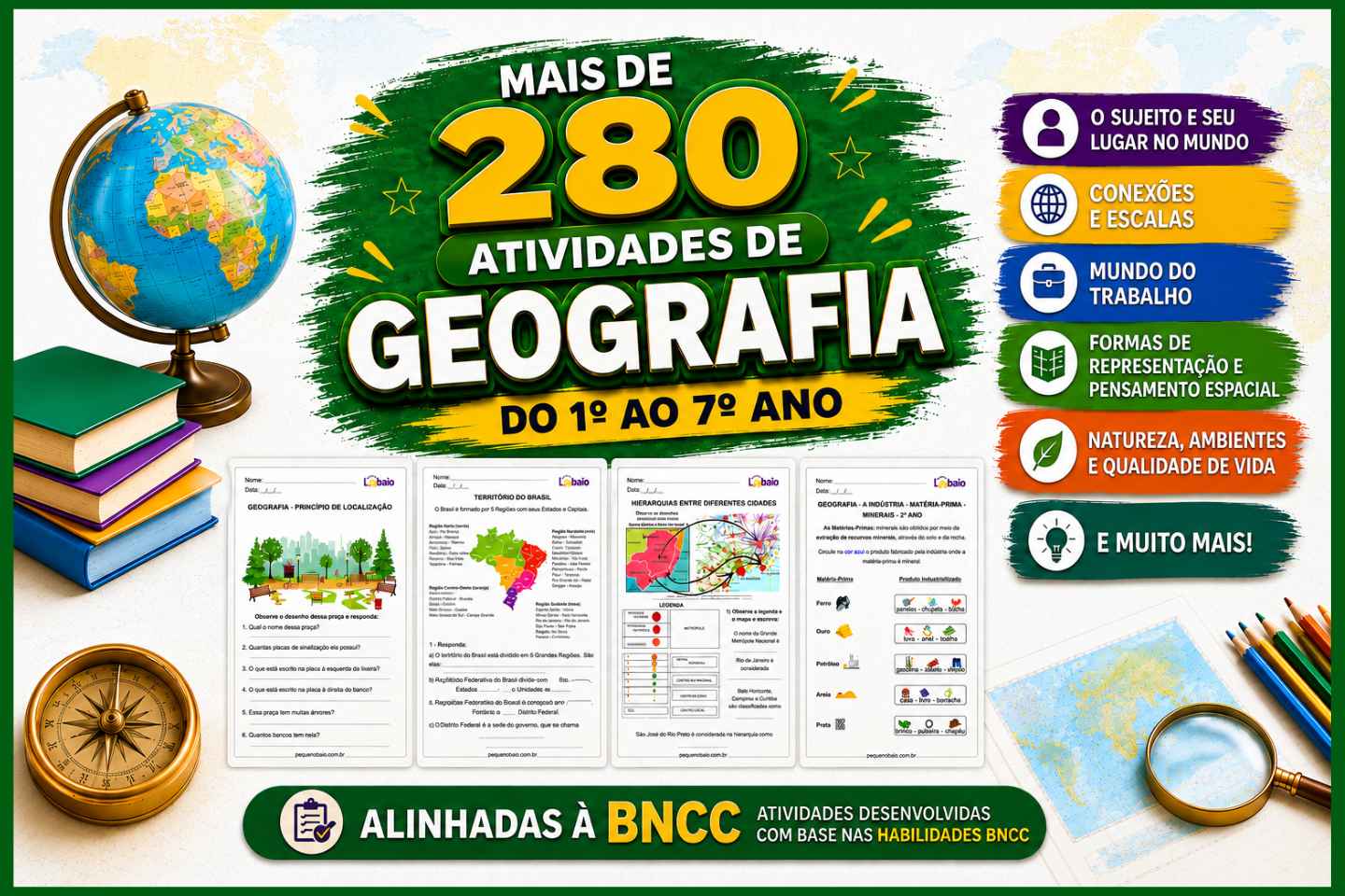 atividades de Geografia do 1º ao 7º ano para imprimir alinhadas à BNCC