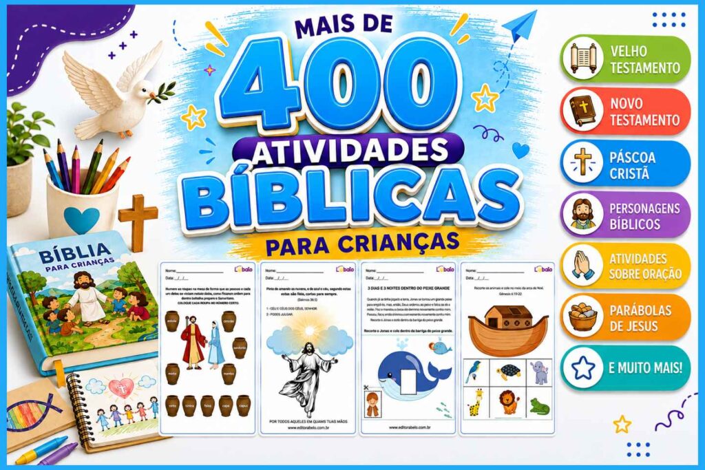 Mais de 400 atividades bíblicas para crianças para imprimir
