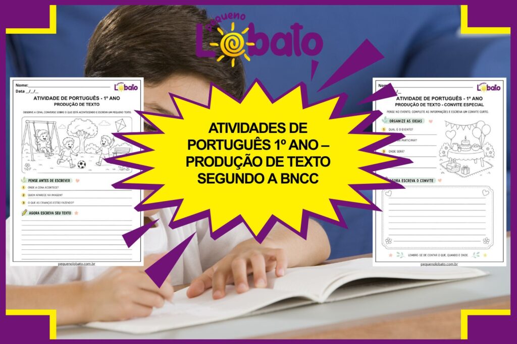Atividades de Português 1º Ano – Produção de Texto segundo a BNCC