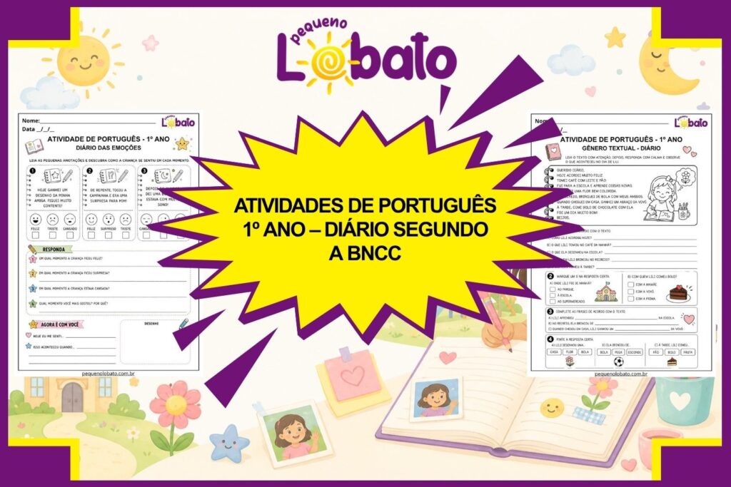 Atividades de Português 1º Ano – Diário segundo a BNCC