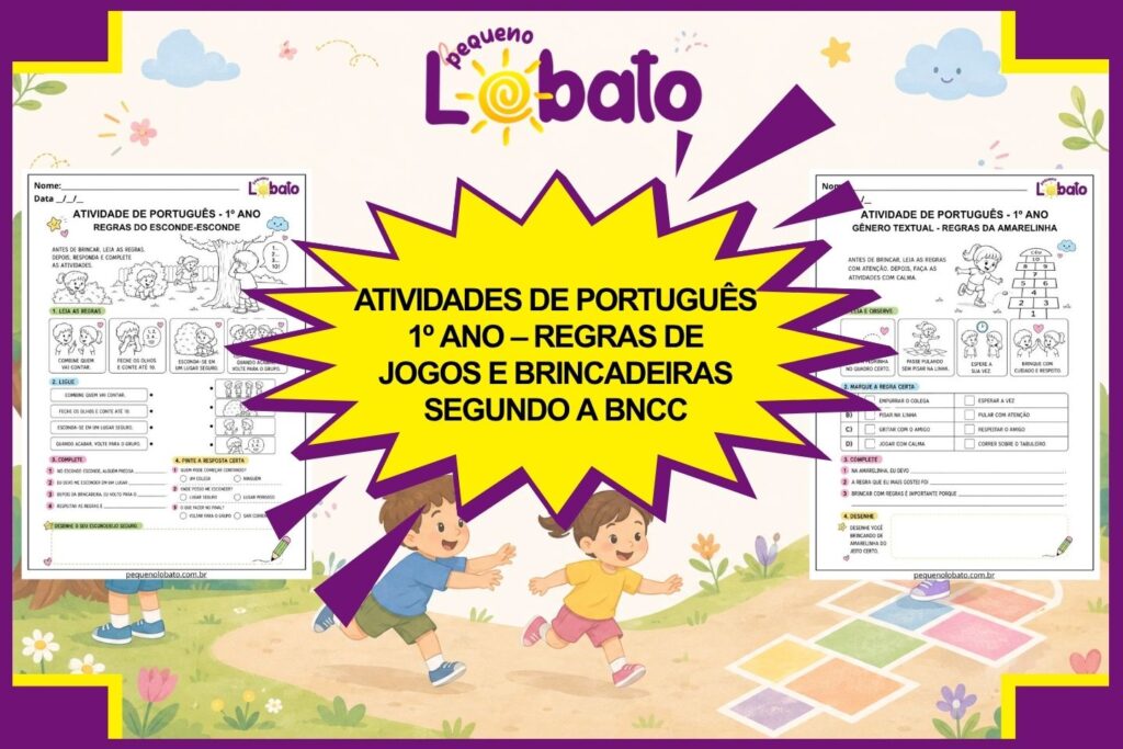 Atividades de Português 1º Ano – Regras de Jogos e Brincadeiras segundo a BNCC