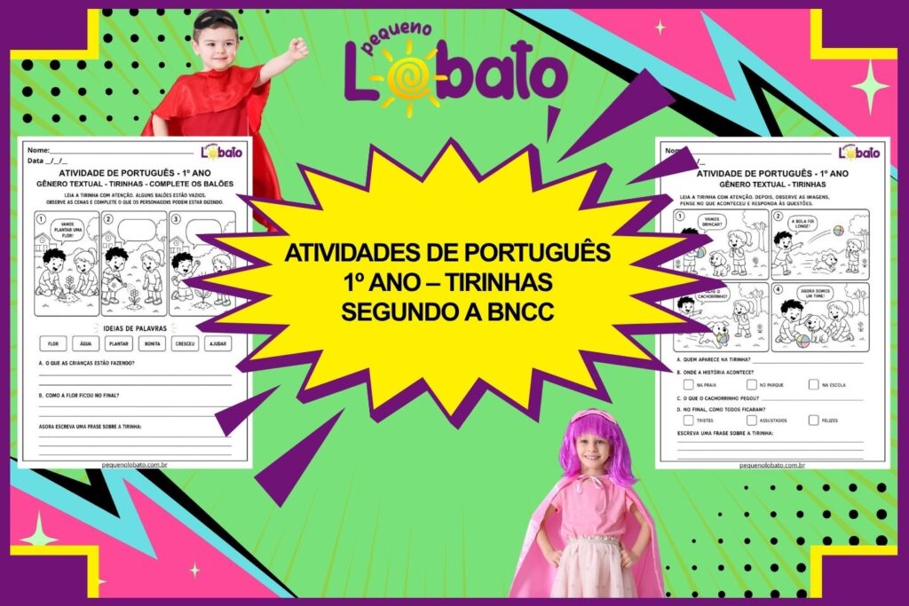 Atividades de Português 1º Ano – Tirinhas segundo a BNCC