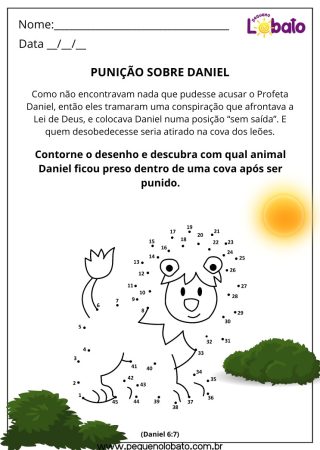 Atividade Bíblica sobre Daniel na Cova dos Leões