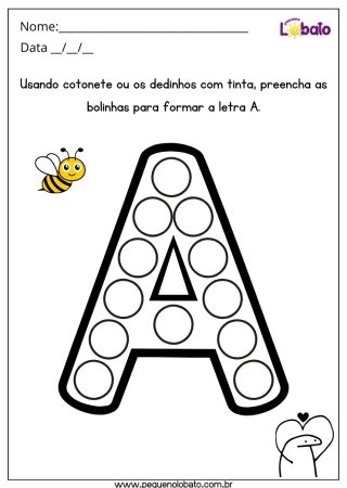 Atividade Lúdica de Português com Tinta Guache para Crianças com Deficiência Intelectual