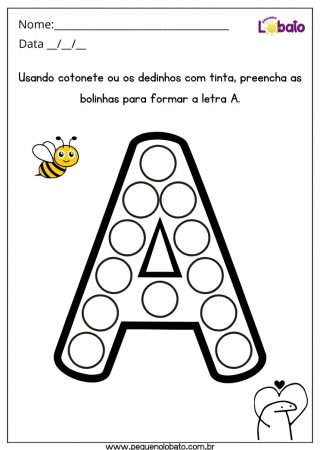 Atividade Lúdica de Português com Tinta Guache para Crianças com Deficiência Intelectual