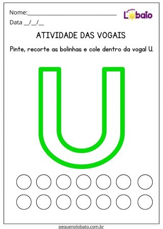 Atividade Lúdica de Português com a Vogal U para Imprimir