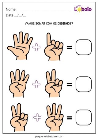 Atividade Somando com os Dedinhos para Alunos com TOD