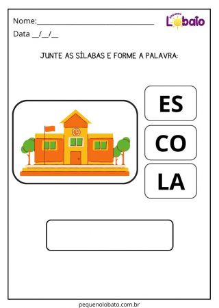 Atividade com Sílaba para Alunos com Autismo para Imprimir