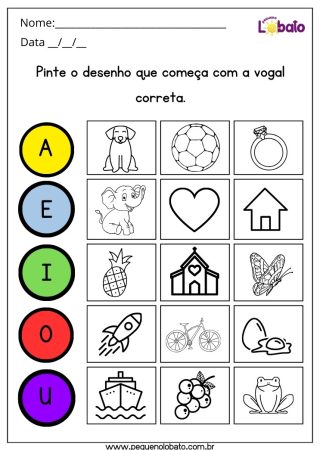 Atividade com Vogais para Alunos com Deficiência Intelectual