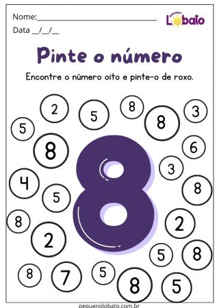 Atividade com o Número 8 para Alunos com TOD