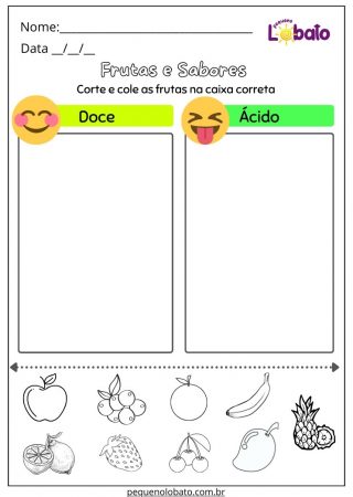 Atividade de Alimentação Saudável sobre Sabores das Frutas