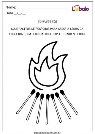 Atividade de Artes com Colagem para Imprimir