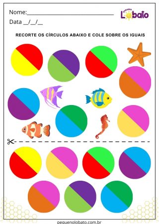 Atividade de Artes com Cores para Imprimir