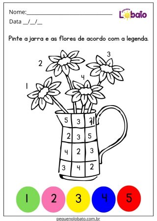 Atividade de Artes com Pintura Legendada para Imprimir