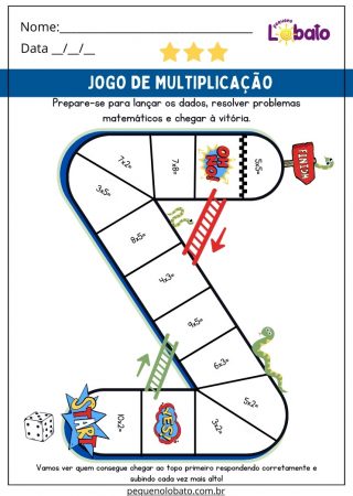 Atividade de Matemática 3 Ano Jogo da Multiplicação para Imprimir