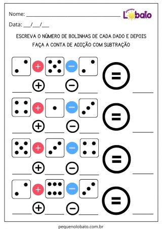 Atividade de Matemática com Dados para Alunos com Dislexia