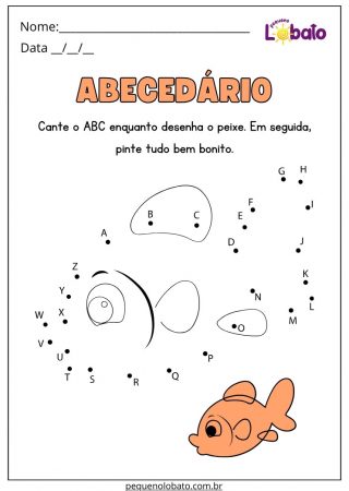 Atividade de Português Ligue os Pontos do Alfabeto para Imprimir