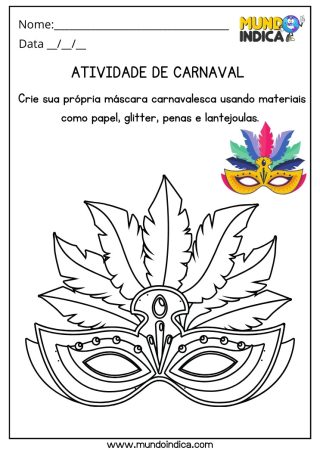 Atividade lúdica para o carnaval