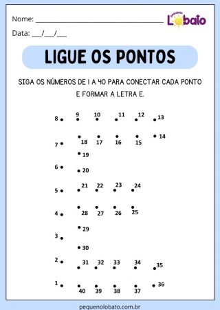 Atividade para Alunos com Dislexia Ligue os Pontos
