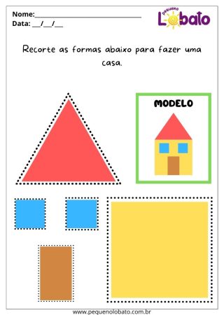 Atividade para maternal montando a casa