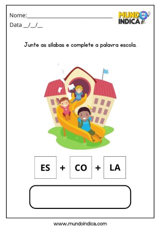 Atividade para o dia da escola