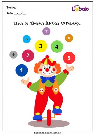 Atividade para o dia do circo para imprimir