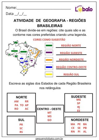 Atividades de Geografia com Respostas para Imprimir