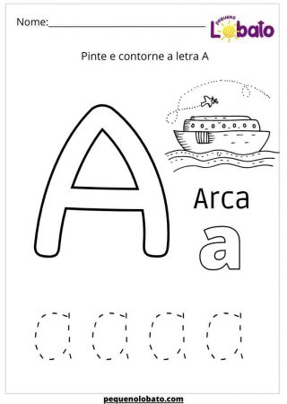 atividade bíblia para crianças com a letra A