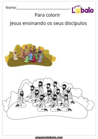 atividade bíblica infantil para colorir os discípulos